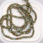 Vintage Imitation Turquoise Necklace Natural Tones Scottish Glass Beads Opera