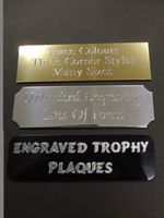 ENGRAVED SELF ADHESIVE TROPHY PLAQUE PLAQUES  PLATE AWARD PICTURE FILM CELLS