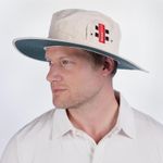 Gray Nicolls Cricket Wide Brim Cream Sun Hat - Ivory - Free P&P