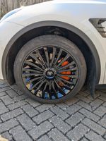  Restock Induction Tesla Model Y 4 x 19" Wheel Covers Cover Hub Cap T Logo