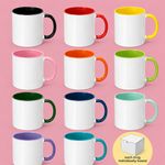 11oz Coloured Sublimation Mugs -Inner & Handle – Bulk Packs 1/6/12/18/36