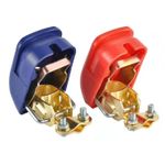 1 Pair Battery Terminal Quick Release Car Connectors Negative & Positive Clamps