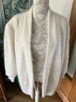 Rare 1980’s Angora mix Appliqué Jacket Cardigan  excellent Condition Fits 14 16
