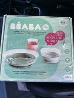 Beaba Glass Silicone Bowl Set for Baby Feeding BPA Free Dishwasher Safe