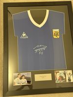 Diego Maradona 1986 Shirt With Signature Framed