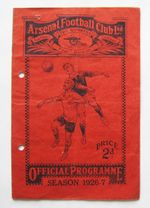ARSENAL v SHEFFIELD WEDNESDAY 1926/1927 *Good Condition Football Programme*