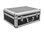 DJ LP Deck Turntable Aluminium Storage Flight Carry Case - Lightweight, Black