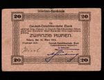 GERMAN EAST AFRICA 20 Rupien 1915  P-45a  * Dark Brown Cardboard *  VF