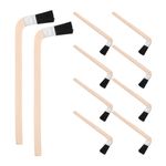 Long Wooden Handle Angled Paint Brush Black Bristle for Home Improvement