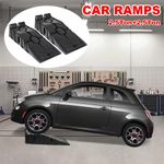 2PCS Car Ramps Heavy Duty 5 Ton 2.5+2.5 Ton Plastic Ramp for Car 33cm Extra Wide
