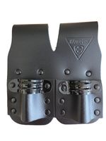 SCAFFOLDING BLACK LEATHER DOUBLE SPANNER FROG TOOL HOLDER FOR SCAFFOLDING