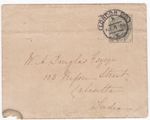 1886 QV 5d GREEN STAMP ON GB COVER TO CALCUTTA INDIA SEA POST OFFICE WELLESLEY S