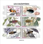 BEETLES & INSECTS Beetle Insect MNH 6v-Stamp Sheet #103 (2024 Guinea)