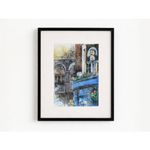 Vintage 1998 Gilbert & Sullivan Pub London Painting Wellington St Framed