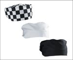 Chef's Hat, Beanie/Skull Cap, Headwear, Black, White or Check Patterned, Hygiene
