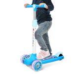 Kids Scooter Child Kick Flashing LED Light Up 3 Wheel Push Adjustable