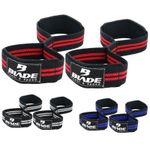 Weight Lifting Wrist Straps Figure eight 8 Padded Cuff Gym Deadlift Double Loop