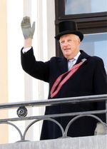König Harald von Norwegen Postkarte