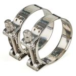 2 x Mikalor W4 SupraPro Stainless Hose Clamp (73-79mm) - Coolant/Turbo/Exhaust