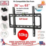 TV WALL BRACKET MOUNT SLIM FOR 26 30 32 40 42 50 63 INCH FLAT 3D LCD LED PLASMA