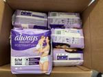 Always  x6 Packs (54Pants) Always Discreet Postpartum Pants Size S/M