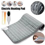 Therapeutic Electric Back Heat Pad Wrap for Muscle Tension Back Neck Pain Relief