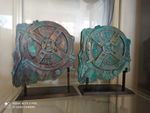 Ancient Antikythera mechanism REPLICA with stand, Ancient artefact