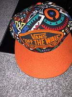 VANS Off The Wall Geometric Snapback Cap Cotton Orange One Size