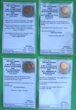 LINCOLN SET OF FOUR BICENTENNIAL ONE CENT  COINS  2009      D or P  MINT   B/UNC