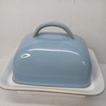 Denby Colonial Blue Stoneware Lidded Butter Dish Good Condition