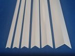 PLASTIC ANGLE CORNER TRIM RIGID STRIP PVC 90 DEGREE WHITE 1 METRE 7mm-80mm