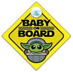 Yoda Baby on Board Sign, Baby Car Sign With Suction Cup, Star Wars Style Sign
