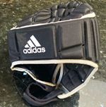 adidas Rugby Union Head Guard Scrum Cap Padded Foam Black/White Large