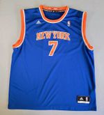 Adidas New York Knicks NBA Jersey Men's XL #7 Anthony Blue 2012 Shirt
