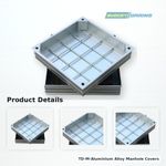 Aluminium Alloy Recessed Manhole Cover - Patio & Pavers (60-80 mm) Drain Access