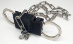 High Security Handcuffs Cover Black Blue Box and Waist Belly Chain Transport