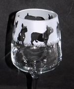 New 'FRENCH BULLDOG' Hand Etched Large Wine Glass with Gift Box - Unique Gift!