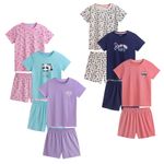 Girls 3 Pack Shorty Pyjamas Sets 100% Cotton Comfortable Kids Sleepwear 8–13