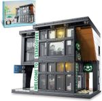 City Café Construction Kit with Light Blocks Coffee House Architecture Model