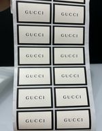 10 Authentic Designer GUCCI Ivory And Black Border stickers BRAND NEW LABELS