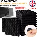 Self-Adhesive Acoustic Wall Panel Tile Studio Sound Proofing Insulation Foam Pad