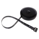 Black Retractable Soft Tape Measure 1.5m 5ft 60" Sewing Tailor Body Measuring