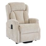 The Aspen Quad Motor Riser Recliner Mobility Lifting Chair in Natural Fabric