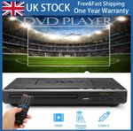 Multi Region DVD Player with Remote & USB Port & Easy set up - Black