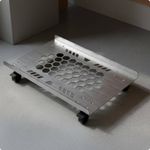 Stainless Steel PC Stand Heavy Duty Rolling PC Stand Wide Base for Gaming Setup