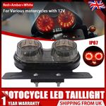 LED Rear Stop Brake Tail Light Hi-Lo Beam Running Lamp Motorbike ATV Motorcycle