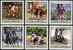 Tandem Bicycles/Bikes/Biking/Cycling 6v MNH Stamp Set (2003 St Thomas & Prince)