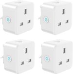 Smart Plug with Energy Monitoring 4 Pack 2.4GHz WiFi Alexa Google Timer 13A