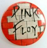 Pink Floyd 1970/80s Original Vintage Pin Badge Prog Rock Brick in The Wall