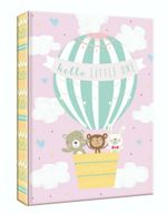 6'' x 4'' Slipin Photo Album Hold 80 Photos Photographs Baby Pink HotAir Balloon